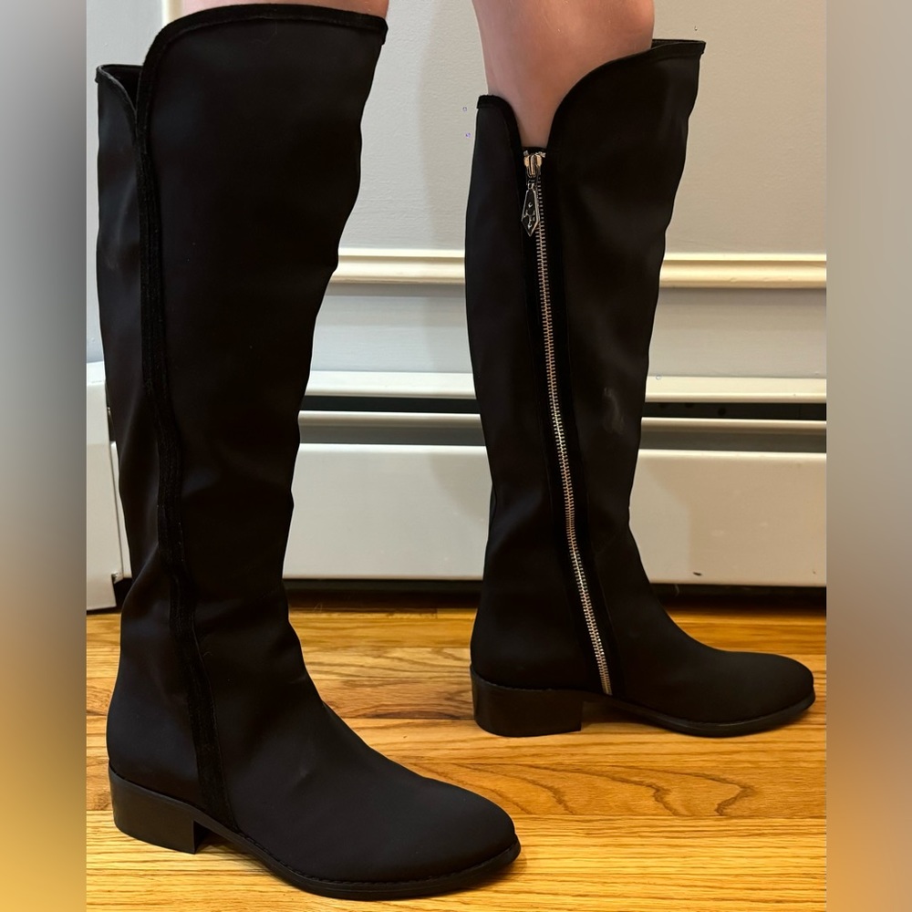 Over the knee black boots, new, never worn.